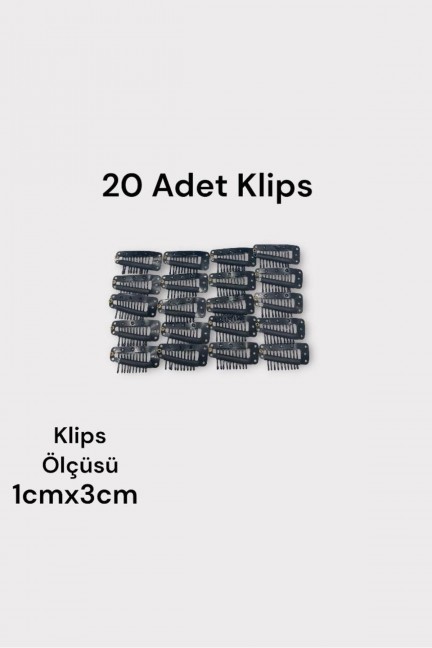 20 Adet Siyah Klips 20 Adet Siyah Klips