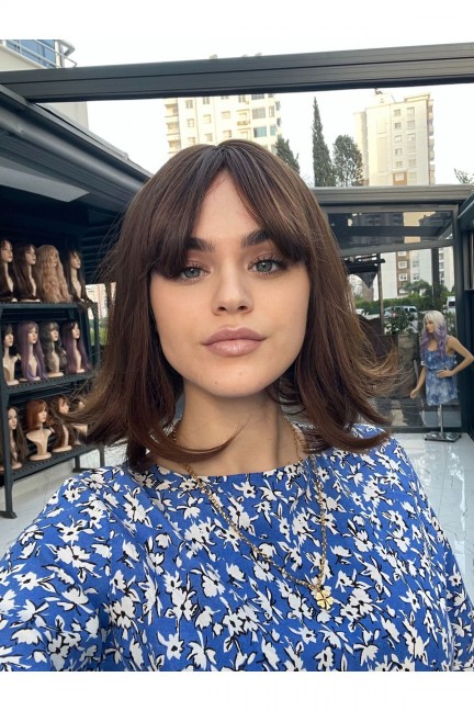Açık Kahve Özel Peruk Model Açık Kahve Özel Peruk Model