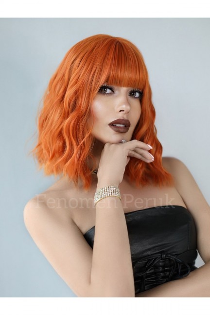 Bakır Dalgalı Kısa Vip Peruk Model Bakır Dalgalı Kısa Vip Peruk Model