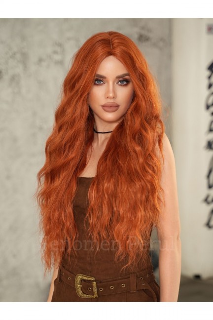 Bakır Dalgalı Perçemsiz Vip Peruk Model Bakır Dalgalı Perçemsiz Vip Peruk Model