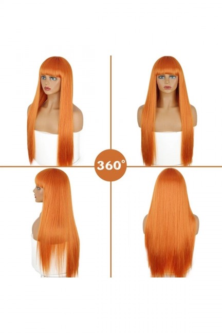 Bakır Düz Perçemli Peruk 9630-232 Bakır Düz Perçemli Peruk 9630-232