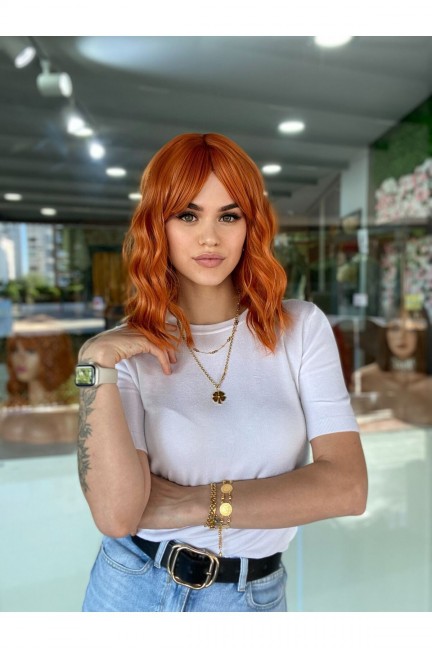 Bakır Kısa Bob Vip Peruk Bakır Kısa Bob Vip Peruk