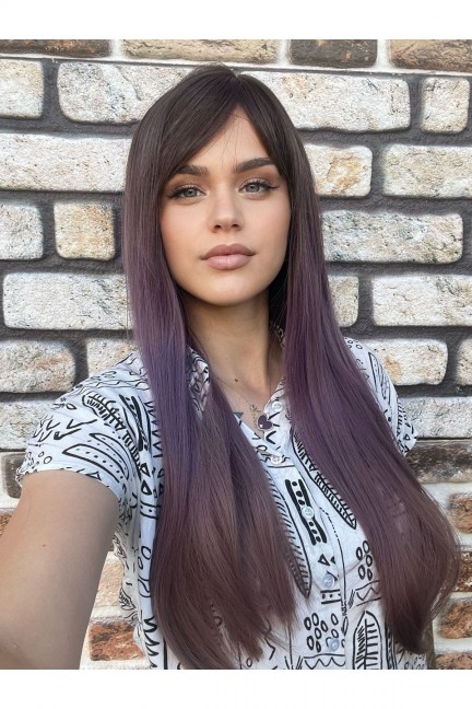 Beautiful Siyah Mor Perçemli Peruk Beautiful Siyah Mor Perçemli Peruk