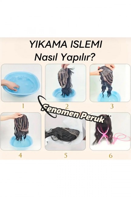 Dipler Siyah Uçlar Kahve Tonu Vip A Kalite Peruk