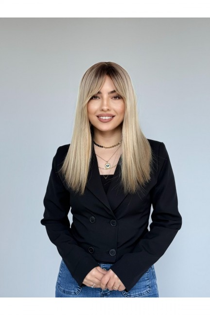 En Ler Röfleli Sıcak Sarı Ombreli Vip Peruk En Ler Röfleli Sıcak Sarı Ombreli Vip Peruk