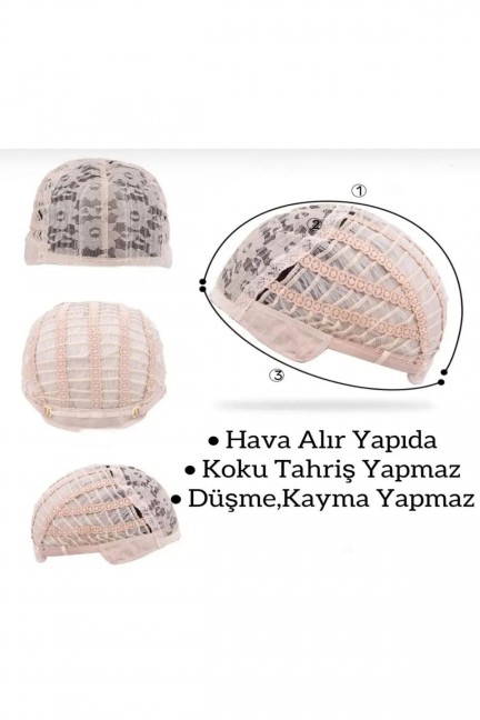 Gerçek Saç Dokusunda - Platin Düz Peruk Gerçek Saç Dokusunda - Platin Düz Peruk