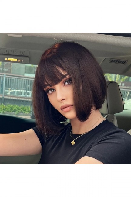Kahve Tonu Perçemli Küt Model Kahve Tonu Perçemli Küt Model