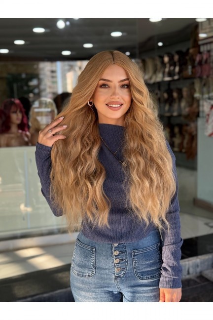 Karamel Yoğun Dalgalı Vip Peruk Karamel Yoğun Dalgalı Vip Peruk