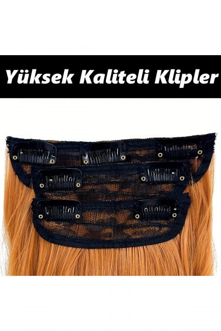 Kıvırcık Yarımay + 2 Yan Çıt Çıt Saç Bakır Kıvırcık Yarımay + 2 Yan Çıt Çıt Saç Bakır