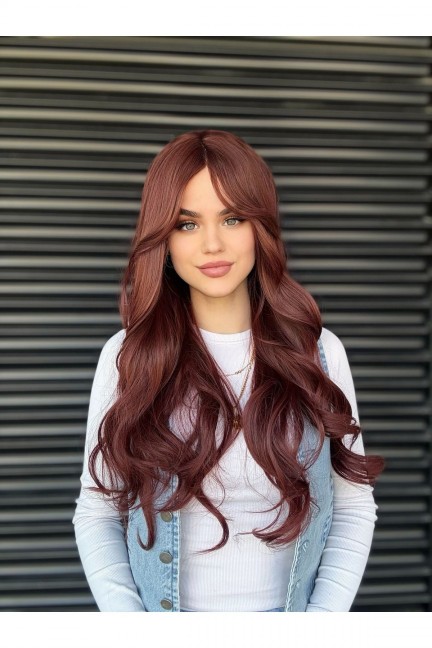 Kızıl Perçemli Maşa Dalgalı Peruk Model Kızıl Perçemli Maşa Dalgalı Peruk Model