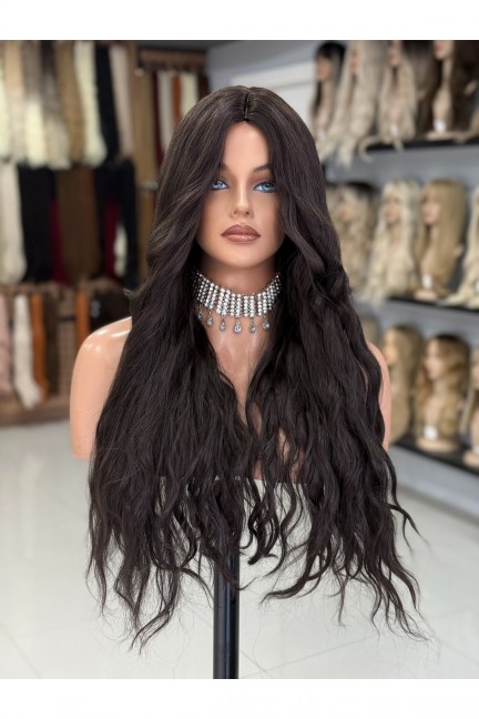 Koyu Kahve Kıvırcık Perçemsiz Vip Peruk Koyu Kahve Kıvırcık Perçemsiz Vip Peruk