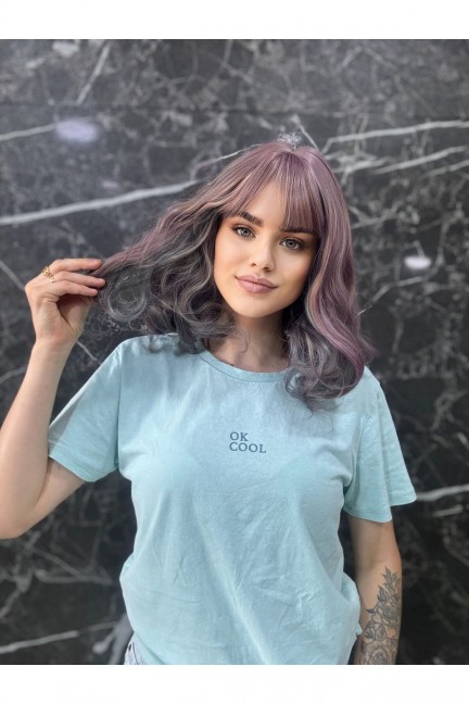 Lila Gri Ombre İç Kısımda Peruk Lana15 Lila Gri Ombre İç Kısımda Peruk Lana15