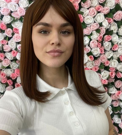 Luxury Açık Kahve Düz Peruk Model