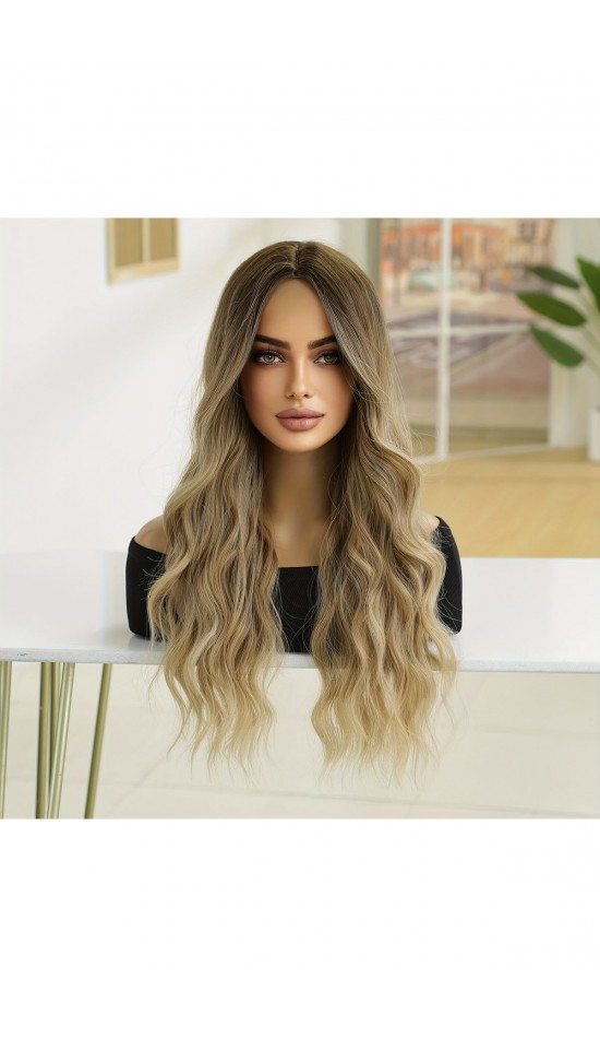 Luxury Dalgalı Perçemsiz Ombreli Peruk - Gerçek Saç Dokusunda A+++ Kalitede Luxury Dalgalı Perçemsiz Ombreli Peruk - Gerçek Saç Dokusunda A+++ Kalitede