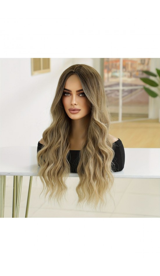 Luxury Dalgalı Perçemsiz Ombreli Peruk - Gerçek Saç Dokusunda A+++ Kalitede Luxury Dalgalı Perçemsiz Ombreli Peruk - Gerçek Saç Dokusunda A+++ Kalitede