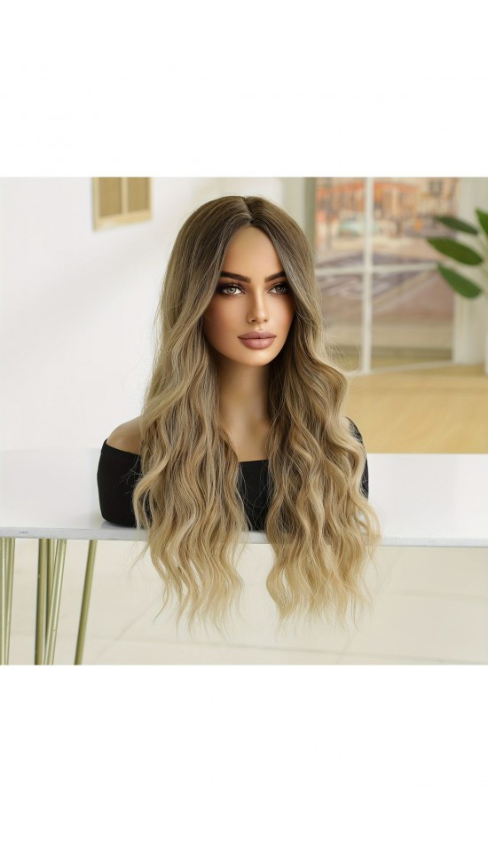 Luxury Dalgalı Perçemsiz Ombreli Peruk - Gerçek Saç Dokusunda A+++ Kalitede Luxury Dalgalı Perçemsiz Ombreli Peruk - Gerçek Saç Dokusunda A+++ Kalitede