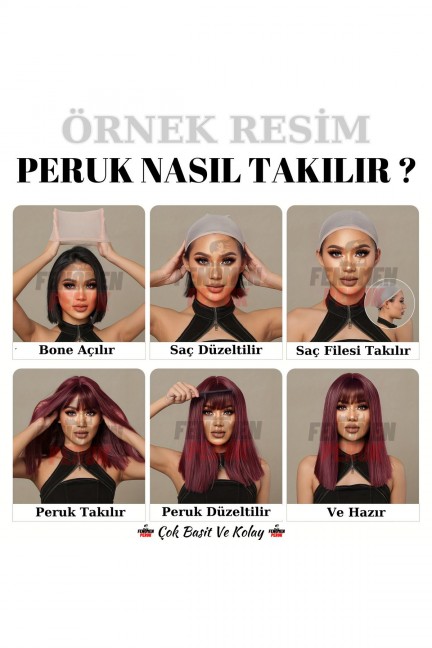 Luxury Kumral Perçemli Dalgalı - Gerçek Saç Dokusunda Peruk Luxury Kumral Perçemli Dalgalı - Gerçek Saç Dokusunda Peruk