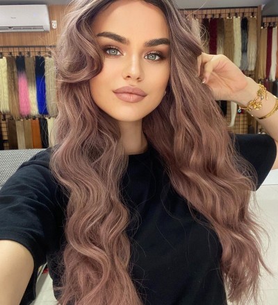 Luxury Özel Model Peruk Model  Kahve