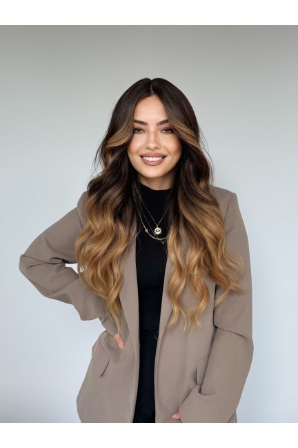 Luxury Perçemsiz Ombreli Ön Işıltılı Vip Peruk Luxury Perçemsiz Ombreli Ön Işıltılı Vip Peruk