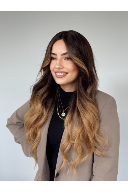 Luxury Perçemsiz Ombreli Ön Işıltılı Vip Peruk Luxury Perçemsiz Ombreli Ön Işıltılı Vip Peruk