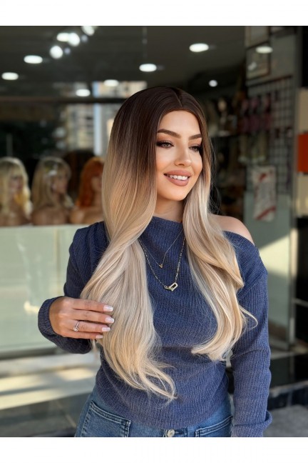 Luxury Perçemsiz Ombreli Tam Vip Peruk Luxury Perçemsiz Ombreli Tam Vip Peruk