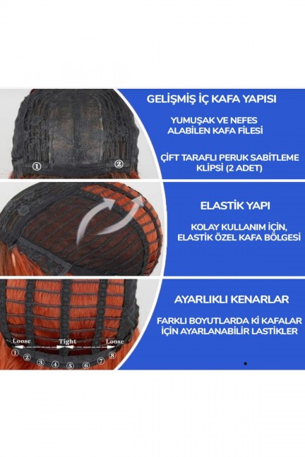 Luxury Style Koyu Kahve Ombreli Peruk Luxury Style Koyu Kahve Ombreli Peruk