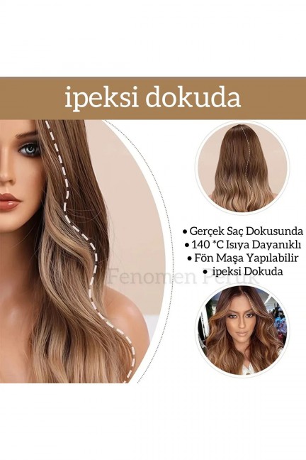 Luxury Vip Ombreli Dalgalı Özel Peruk vip11-22 Luxury Vip Ombreli Dalgalı Özel Peruk vip11-22