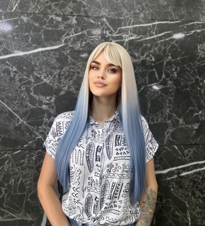 Ombreli Düz Peruk Model Zoya 19
