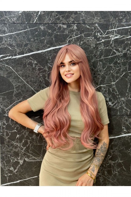 Pembe Peruk Model Dalgalı Saç Ceren12 Pembe Peruk Model Dalgalı Saç Ceren12