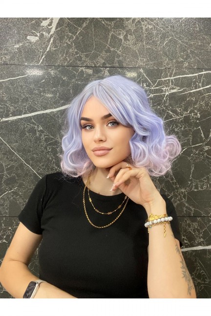 Perçemli Dalgalı Bob Peruk Model Kira 6 Perçemli Dalgalı Bob Peruk Model Kira 6