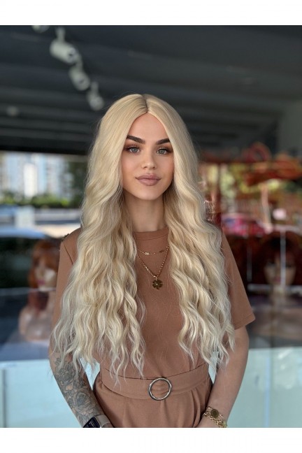 Platin Dalgalı Perçemsiz Yoğun Dalgalı Vip Peruk Platin Dalgalı Perçemsiz Yoğun Dalgalı Vip Peruk