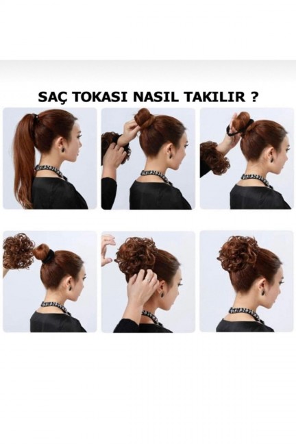 Platin Sarı Saç Topuz Tokası Lastikli Platin Sarı Saç Topuz Tokası Lastikli