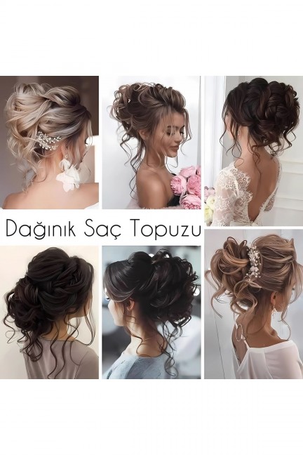 Sarı Röfleli Kuyruklu Dağınık Tokalı Topuz Tokası Sarı Röfleli Kuyruklu Dağınık Tokalı Topuz Tokası
