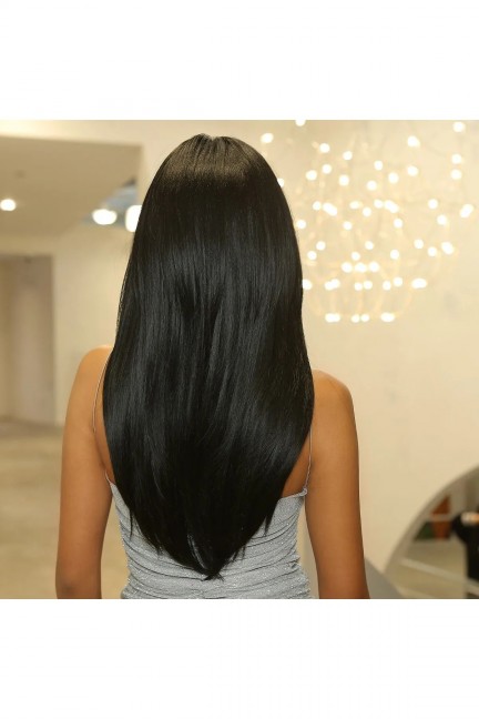 Siyah En Özel Düz Perçemli Vip Peruk Model Siyah En Özel Düz Perçemli Vip Peruk Model