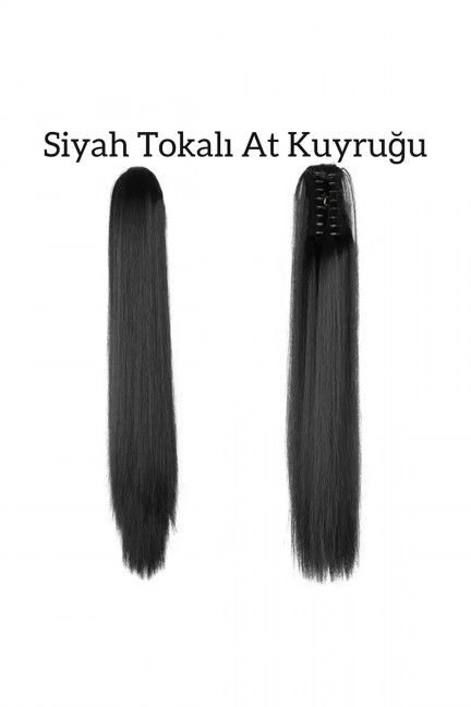 Siyah Tokalı At Kuyruğu 75 Cm - 220 Gram Ağırlıkta Siyah Tokalı At Kuyruğu 75 Cm - 220 Gram Ağırlıkta