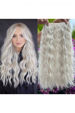 Soğuk Sarı Yarımay +2 Yan Dalgalı Çıt Çıt - 65 Cm Fiber Sentetik