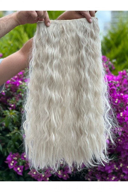 Soğuk Sarı Yarımay +2 Yan Dalgalı Çıt Çıt - 65 Cm Fiber Sentetik Soğuk Sarı Yarımay +2 Yan Dalgalı Çıt Çıt - 65 Cm Fiber Sentetik