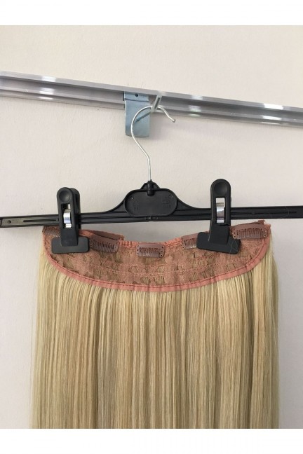 Trend Peruk Lüx Sentetik Yarım Ay Çıtçıt Küllü Sarı Düz Model