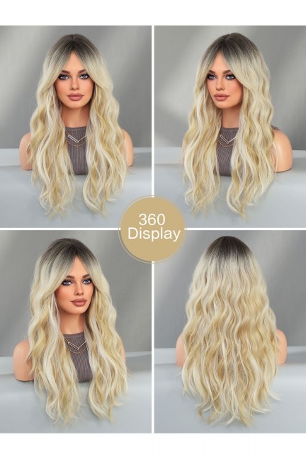 Uzun Perçemli Röfleli Dalgalı Peruk 60-65 Cm Uzun Perçemli Röfleli Dalgalı Peruk 60-65 Cm