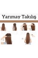 Yarımay+2 Yan Kahve Tonu Dalgalı Çıt Çıt