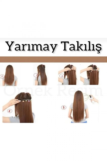 Yarımay+2 Yan Kumral Renk Düz Çıt Çıt - 75 Cm Yarımay+2 Yan Kumral Renk Düz Çıt Çıt - 75 Cm