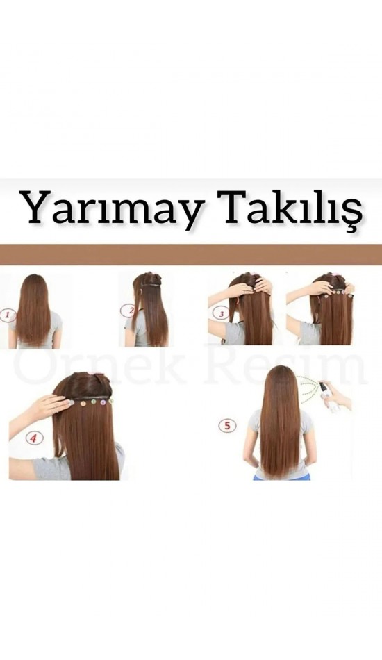 Yarımay+2 Yan Kumral Renk Düz Çıt Çıt - 75 Cm