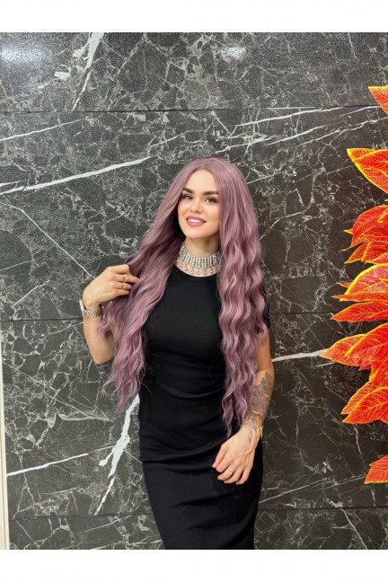 Yeni Sezon Lila Okyanus Dalgalı Peruk