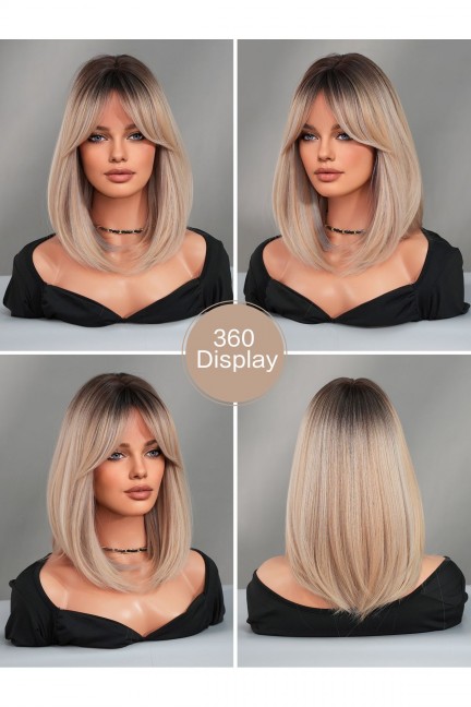 Yeni Sezon Luxury Ombreli Bob Kısa Vip Peruk Yeni Sezon Luxury Ombreli Bob Kısa Vip Peruk