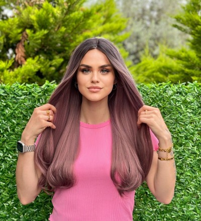 Yeni Vip Perçemsiz Ombreli Peruk Elif 20